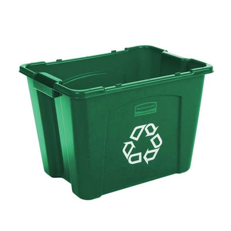 14 GALLON RECYCLE BIN Green Polyethylene Rubbermaid Commercial Products Basket 86876201178 | eBay