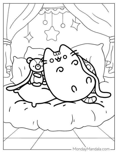 Pusheen Coloring Pages (Free PDF Printables) – mondaymandala.com