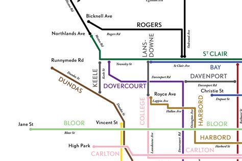 Toronto streetcar system map print, 1932 – 53 Studio