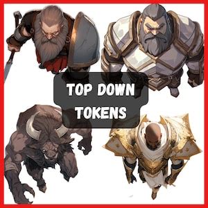 1500 Top Down Dnd Tokens Pack, Top Down Token, Ttrpg Tokens, Vttrpg Token , Character Art ...