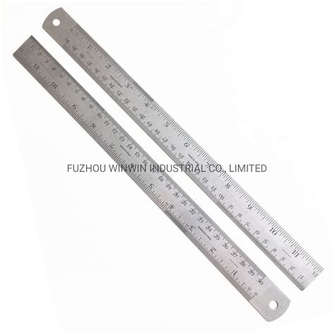 30cm / 12inch 410 Stainless Steel Straight Scale Ruler with Hole (WW ...