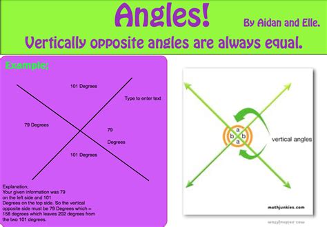 Room5: Vertically opposite angles are equal!