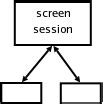 Remote terminal session management using screen