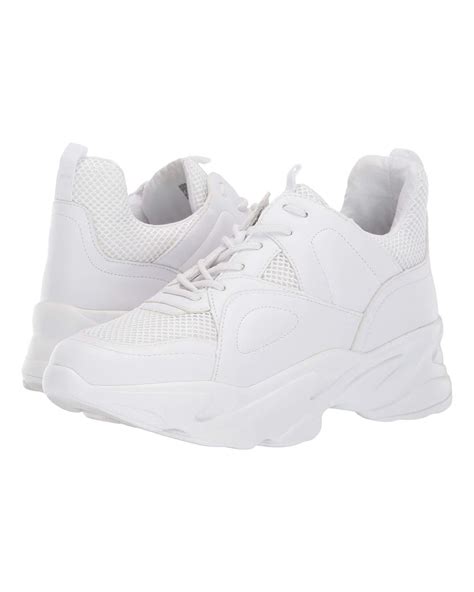 Steve Madden Leather Movement Sneakers in White - Lyst