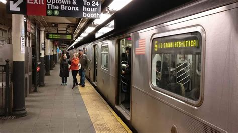 IRT Lexington Avenue Line: Brooklyn & Bronx Bound R142/A (5) Train @ Wall Street - YouTube