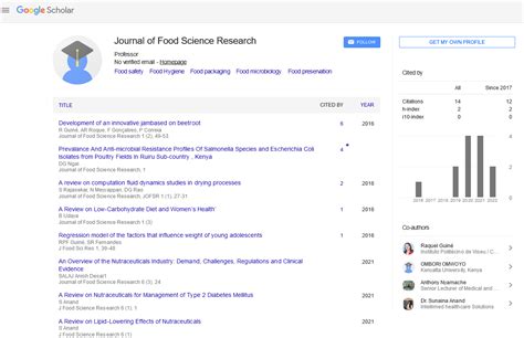 Journal of Food Science Research | Home