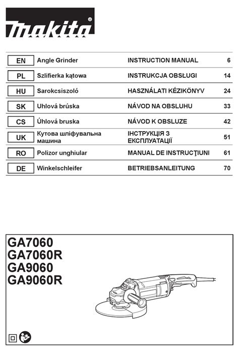 MAKITA GA9060 INSTRUCTION MANUAL Pdf Download | ManualsLib