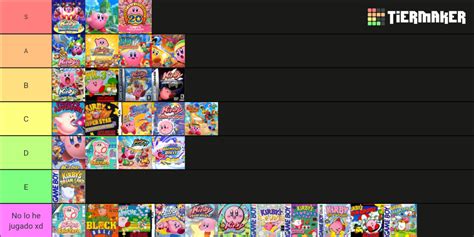 Kirby Game Tier List (Community Rankings) - TierMaker