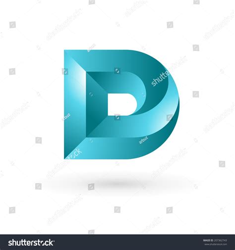 Letter D 3d Logo Icon Design Stock Vector (Royalty Free) 207362743 ...