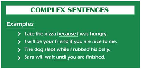 Complex Sentence Examples - Javatpoint