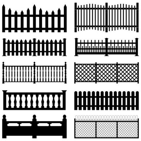 Fence image set. 341147 Vector Art at Vecteezy