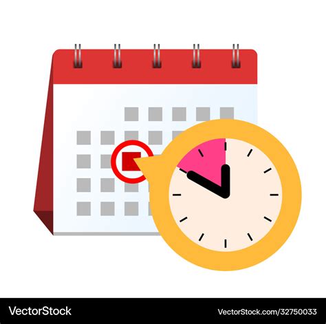 Calendar table stands with deadline date Vector Image