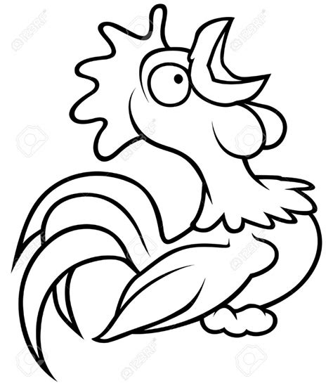 Rooster Outline Drawing at GetDrawings | Free download