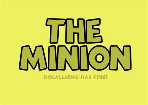 The Minion Font | dafont.com | Minion font, Free commercial fonts, Minions