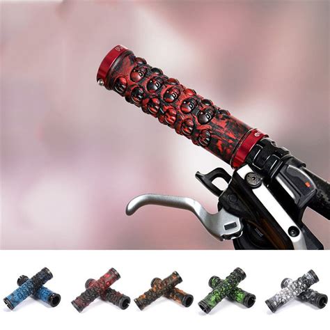 New Bike Handle Grip Mountain Bicycle Skull Mountain Bike Handlebar ...