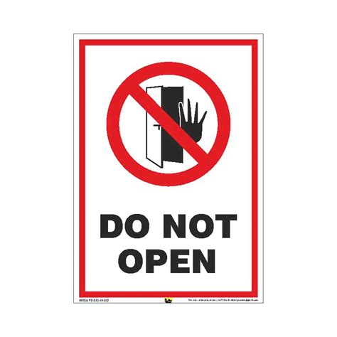 Mr. Safe - Do Not Open Sign PVC Sticker A4 (8.25 inch X 11.7 inch ...