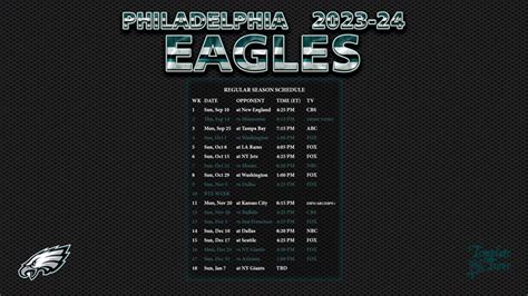 Eagles 2024 Preseason Schedule - Vonni Johannah