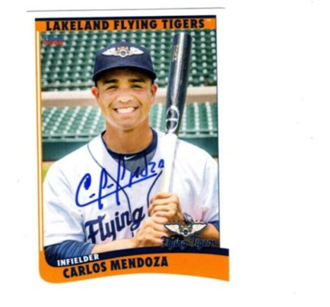 Carlos Mendoza signed autograph 2022 Lakeland Flying Tigers baseball ...