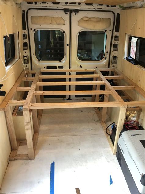 How to Build a DIY Van Conversion Bed Frame - Fit Two Travel | Van conversion bed frame, Diy van ...