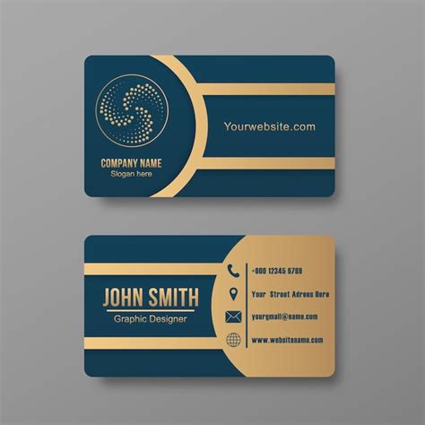 Premium Vector | Business Card Design template Contact card for company ...