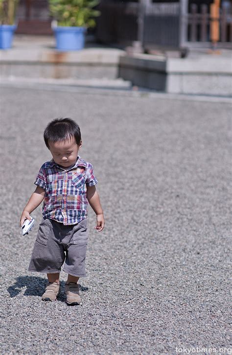 A Japanese boy with his toy Shinkansen — Tokyo Times