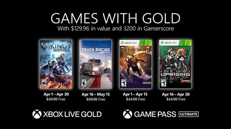 Xbox Live Gold free games for April 2021 announced - Gematsu