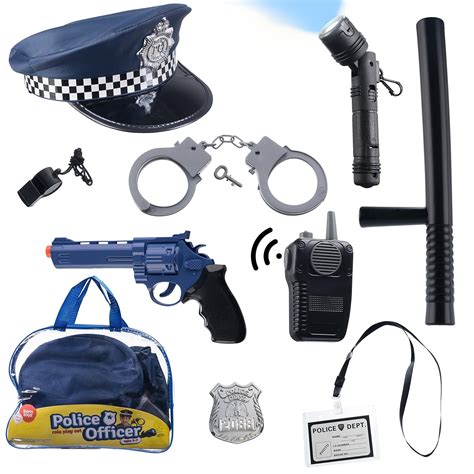 Born Toys 11 PCS Police Hat Toys Role Play Set FBI Halloween Police ...