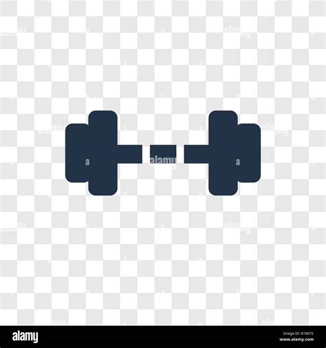 Dumbbell vector icon isolated on transparent background, Dumbbell ...