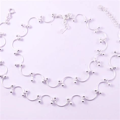 Gorgeous SIlver anklet | Trendy silver payal - Anklets - FOLKWAYS