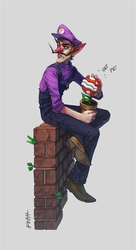 ArtStation - FanArt: Waluigi (Super Mario, Nintendo)