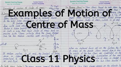 Examples of Motion of Centre of Mass | Chapter 6 | System of Particles ...