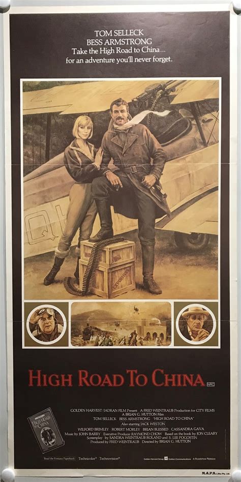 ORIGINAL DAYBILL MOVIE POSTER - HIGH ROAD TO CHINA - (A) - Tom Selleck, Bess Armstrong - X Marks ...