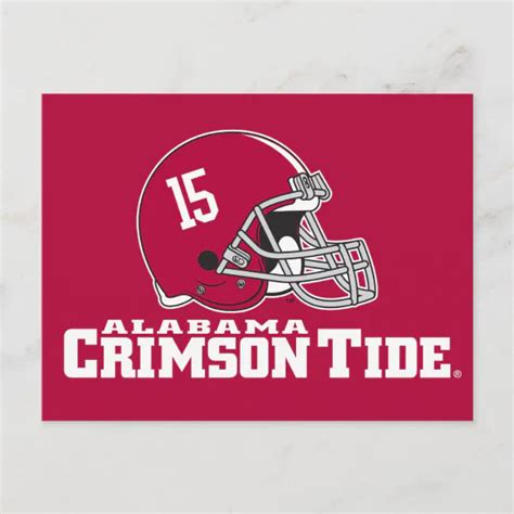 Alabama Crimson Tide Football Helmet Postcard | Zazzle