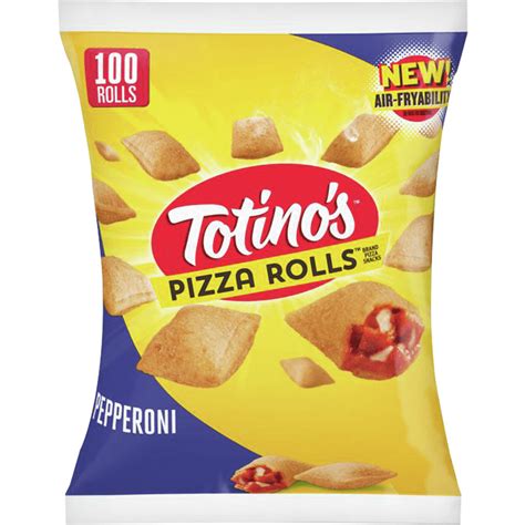 Totino's Frozen Pizza Rolls, Pepperoni, 100 rolls, 48.8 oz Bag ...