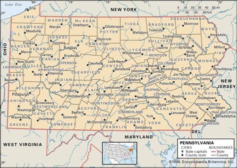 Printable Map Of Pa