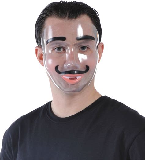 Creepy Face Mask, Clear, One Size, Wearable Costume Accessory for ...