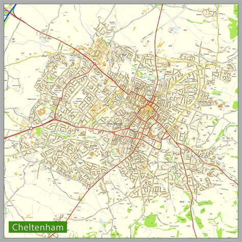 Cheltenham Street Map | I Love Maps