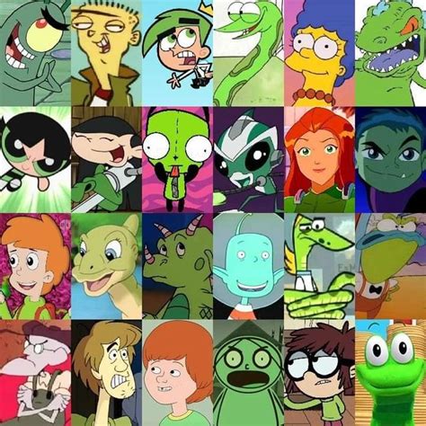 cartoon characters with different facial expressions and hair colors, all looking like they're ...