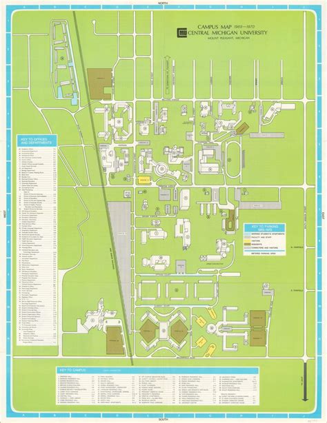 Campus Map Central Michigan University | Curtis Wright Maps