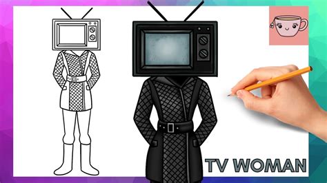 How To Draw TV Woman - Skibidi Toilet | Easy Step By Step Drawing Tutorial - YouTube