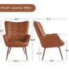 Yaheetech Leather Wingback Accent Chair Armchair For Living Room-brown : Target