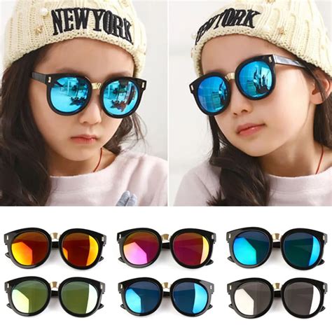 OUTEYE 2018 Boys Girls Kids Sunglasses Fashion Brand Round Children Sun Glasses Mirror UV400 ...