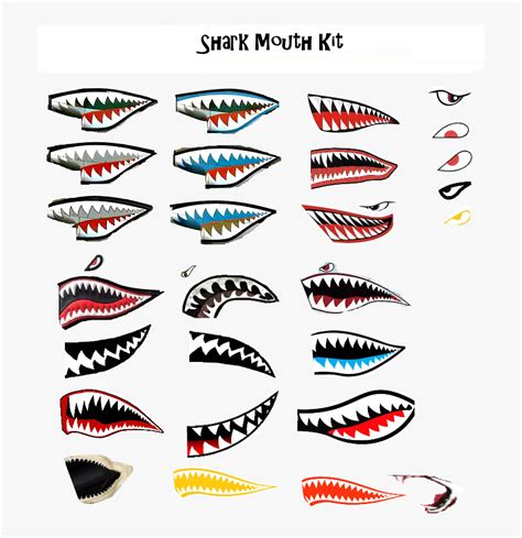 Transparent Shark Mouth Png - Shark Teeth Decal, Png Download - kindpng