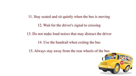 PPT - 25 School Bus Safety Tips for Kids PowerPoint Presentation, free ...