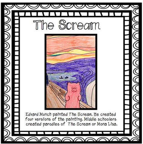 Students created parodies of Edvard Munch's painting; The Scream