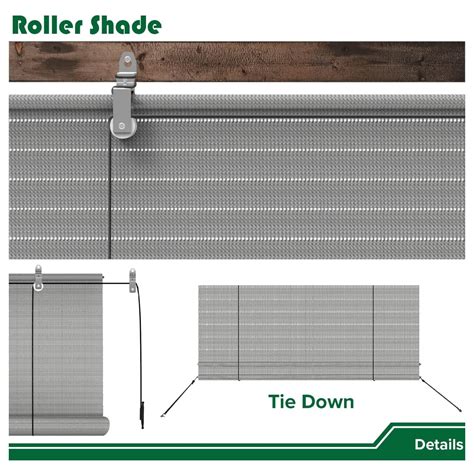 Outdoor Shade 6'W×7.5'H Patio Shades Roll Up Outdoor Patio Blinds ...