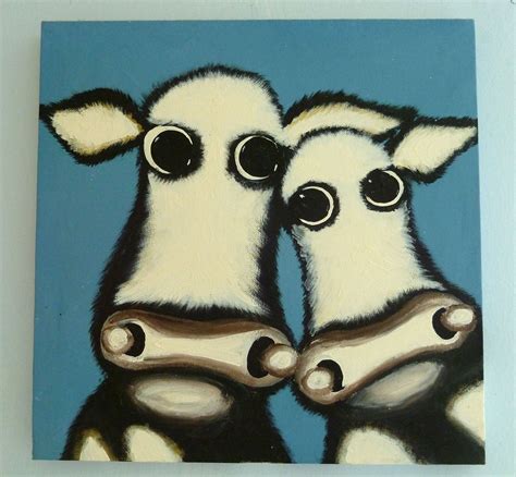 The Cows painting (acrylic) | Cow painting, Painting, Character