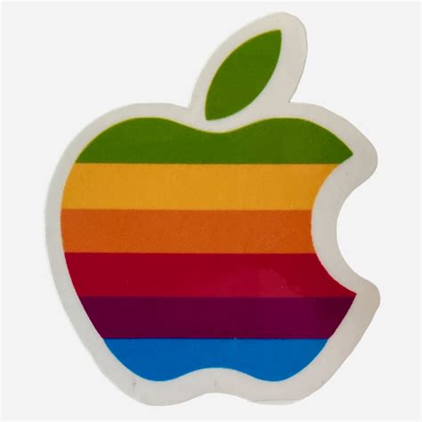 Retro Rainbow Apple Logo - Etsy