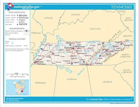 Tennessee Map - ToursMaps.com