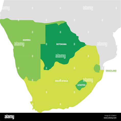 South Africa Region. Map of countries in southern Africa. Vector illustration Stock Vector Image ...